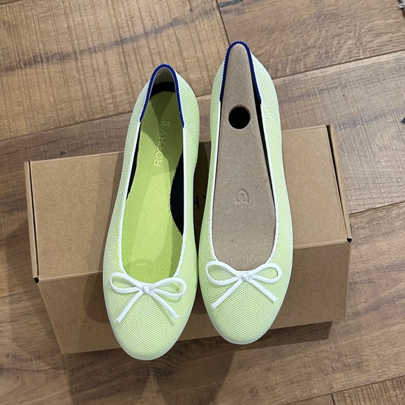 Rothy's Shoes - New In Box Rothy's Neon Lime Ballet Flats Size 8.5